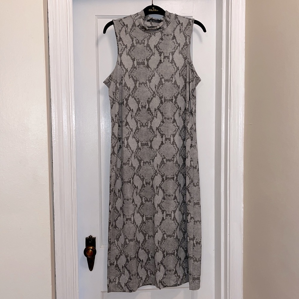 Banana Republic snake print maxi dress